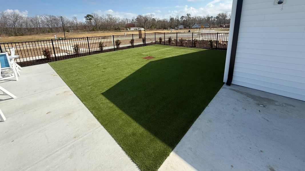 Exterior details and patio area of a home in Vineyard Trail, Jacksonville (Image 17).
