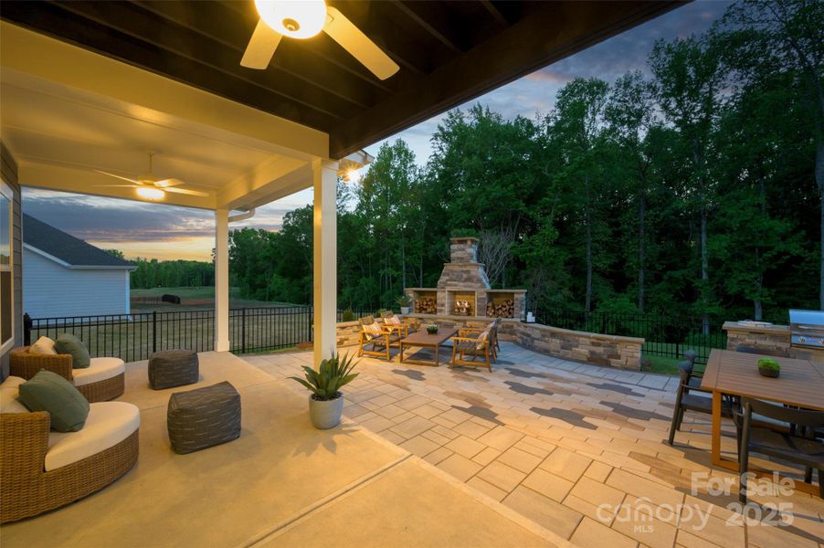 Exterior details and patio area of a home in North Creek Village, Huntersville (Image 22).