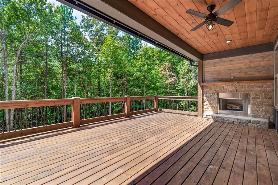 Exterior details and patio area of a home in , Ellijay (Image 29).