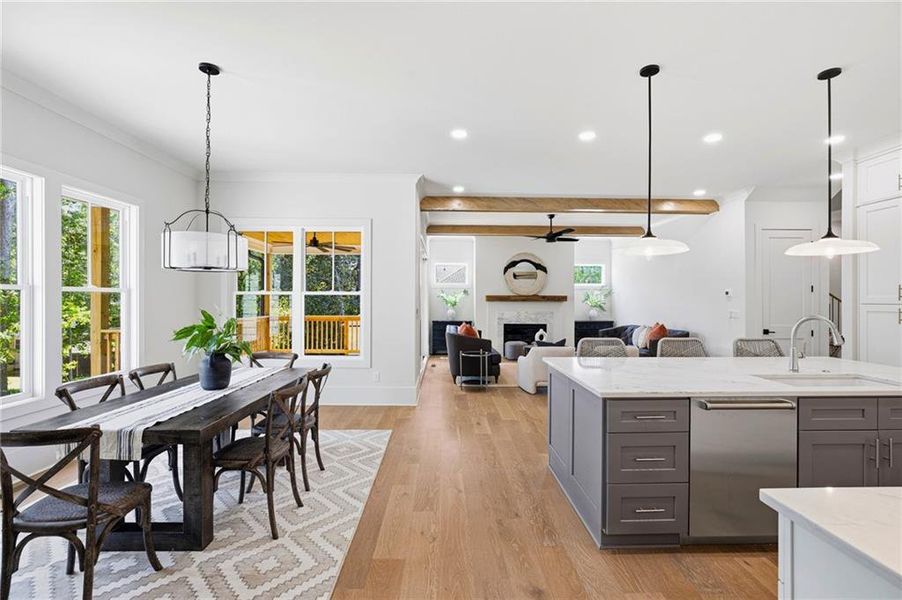 Furnished interior view inside a new home in , Atlanta (Image 45).