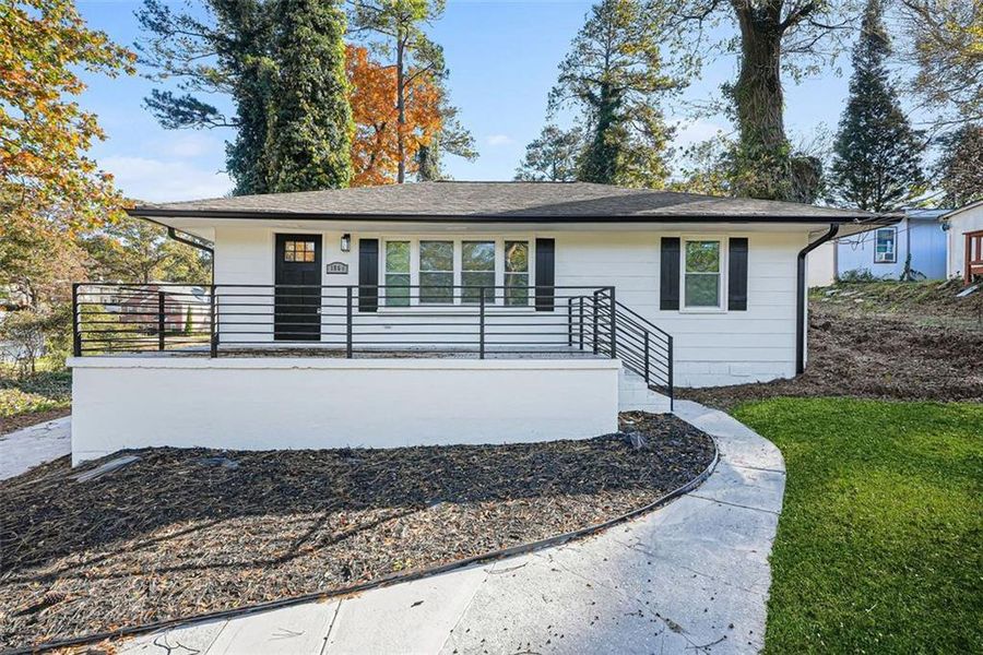 Front exterior of a new home in , Atlanta, GA, highlighting curb appeal (Image 1). Front exterior of a new home in , Atlanta, GA, highlighting curb appeal (Image 1).