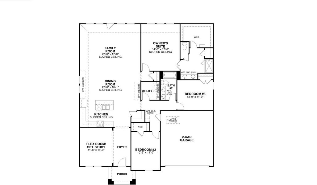 2D floor plan layout for the Brazos Dc by M/I Homes in Berryknoll, Montgomery, TX (Image 3).
