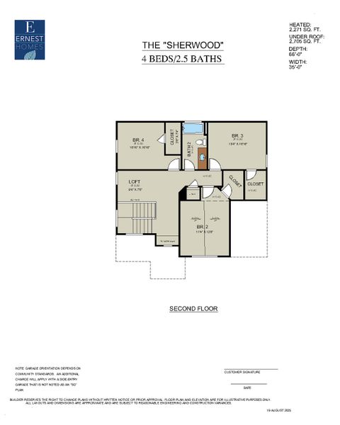 2D floor plan layout for the Sherwood by Ernest Homes in Wexford, Richmond Hill, GA (Image 6).