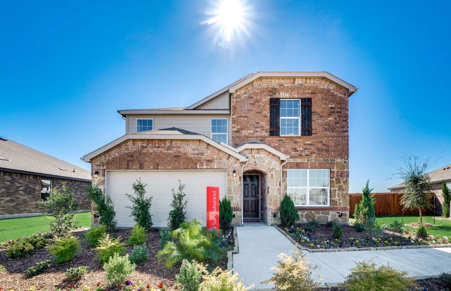 Representative exterior photo of a completed home built from the Sandalwood by Centex in Cottonwood, Howe, TX (Image 25).