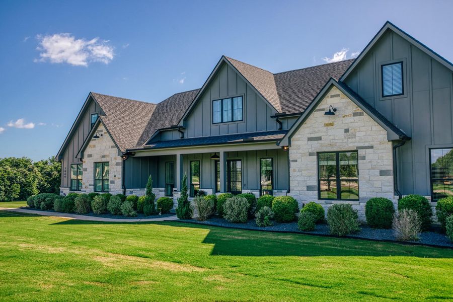 Front exterior of a new home in , Chappell Hill, TX, highlighting curb appeal (Image 20).