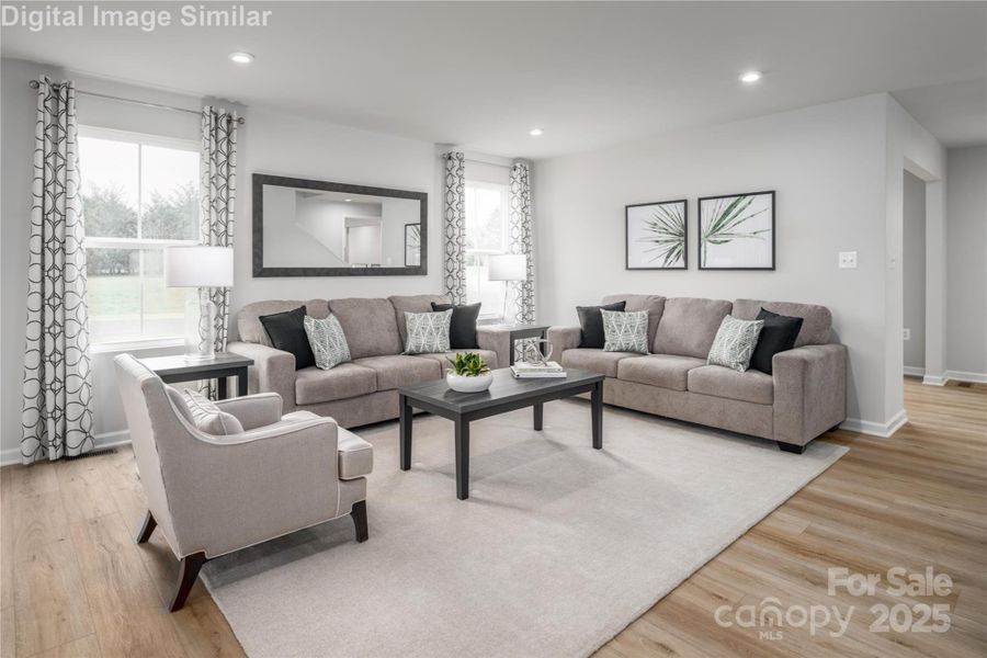 Furnished interior view inside a new home in Bozardt Farms, Charlotte (Image 22).