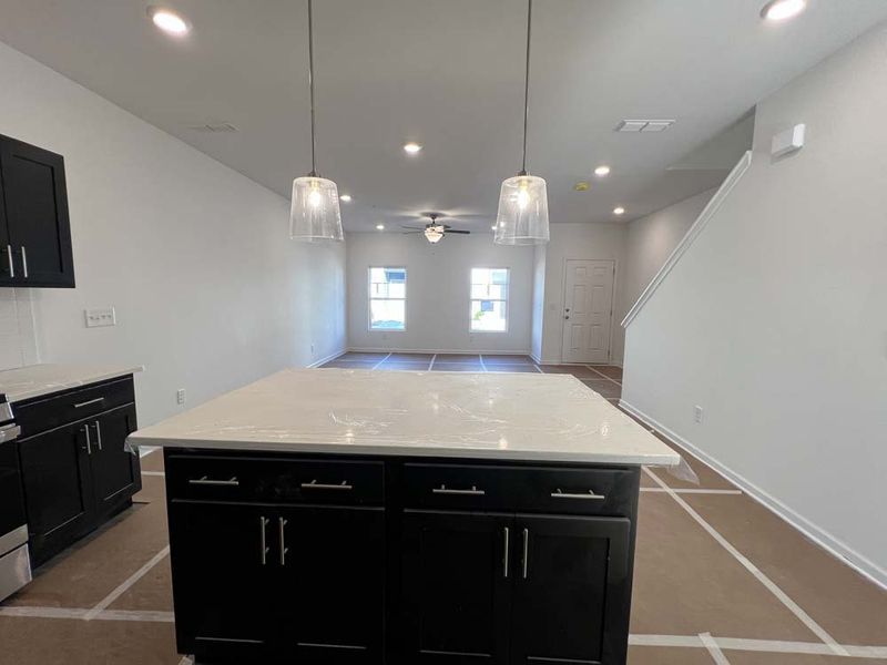 Kitchen featuring Industrial Collection Finishes Construction Progress