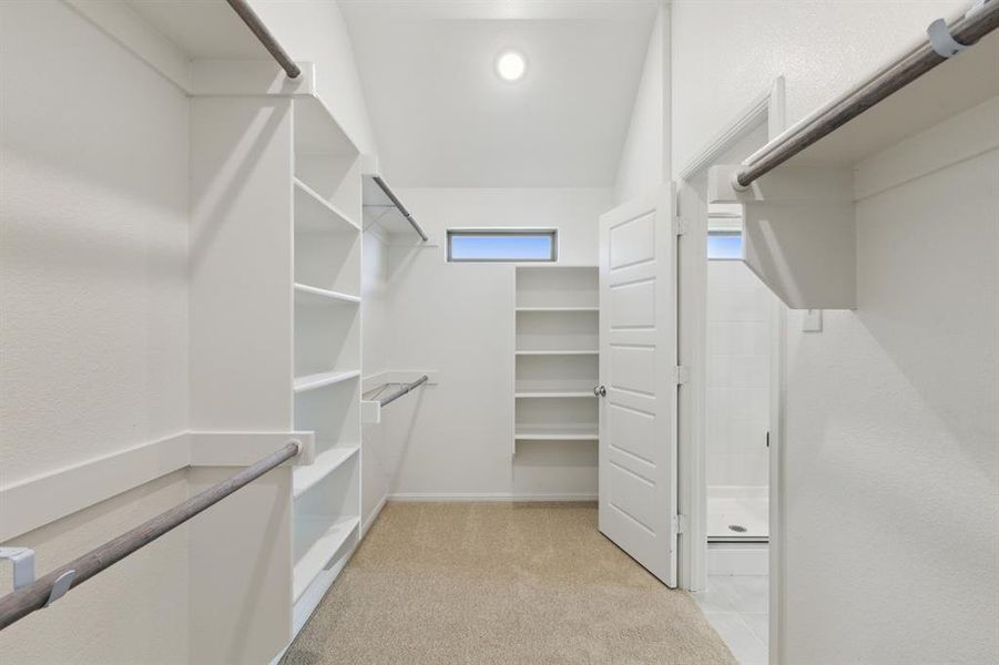 Primary Closet in the Diamond home plan by Trophy Signature Homes – REPRESENTATIVE PHOTO Primary Closet in the Diamond home plan by Trophy Signature Homes – REPRESENTATIVE PHOTO