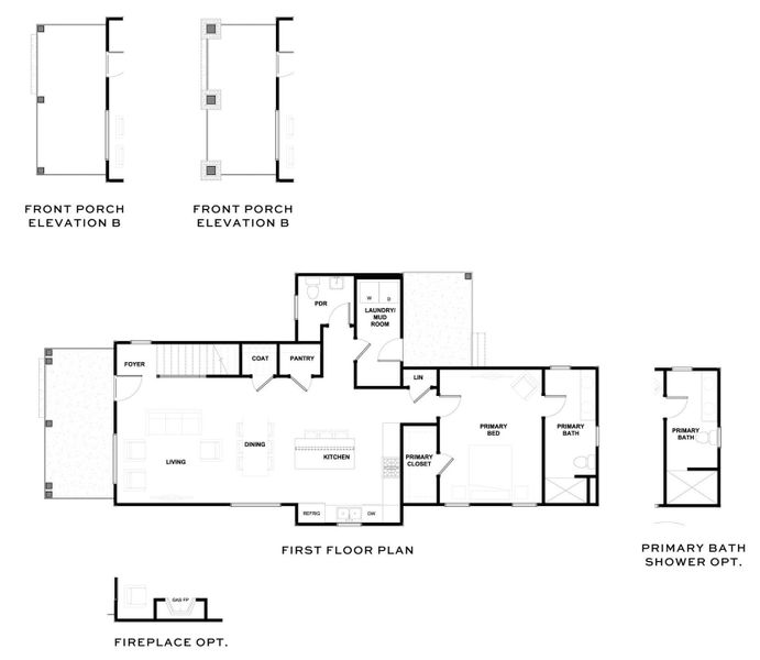 2D floor plan layout for the The Hyde by New Leaf Builders in Riverlights, Wilmington, NC (Image 3). 2D floor plan layout for the The Hyde by New Leaf Builders in Riverlights, Wilmington, NC (Image 3).