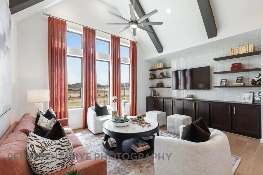 Furnished interior view inside a new home in Easton Park, Austin (Image 7). Furnished interior view inside a new home in Easton Park, Austin (Image 7).