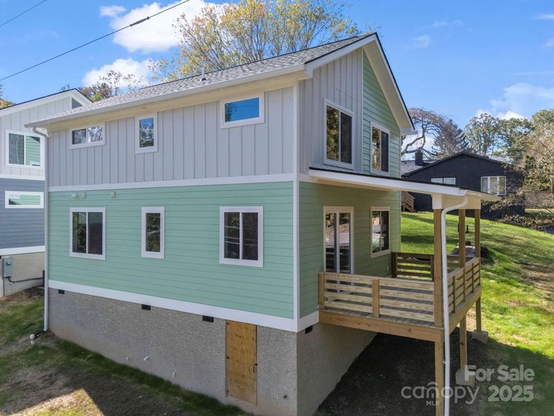 Exterior details and patio area of a home in , Asheville (Image 19). Exterior details and patio area of a home in , Asheville (Image 19).