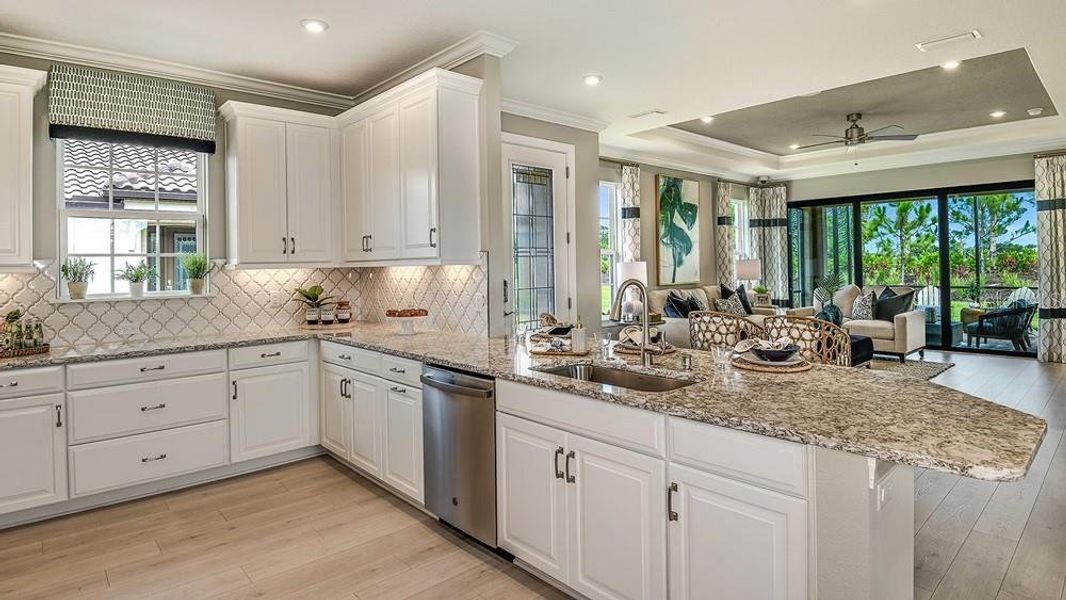 Furnished interior view inside a new home in Esplanade at Azario Lakewood Ranch, Bradenton (Image 22). Furnished interior view inside a new home in Esplanade at Azario Lakewood Ranch, Bradenton (Image 22).