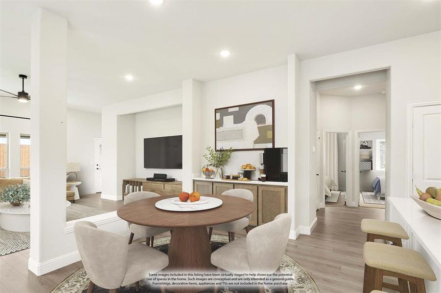 Furnished interior view inside a new home in Sunset Ridge, Alvarado (Image 6). Furnished interior view inside a new home in Sunset Ridge, Alvarado (Image 6).