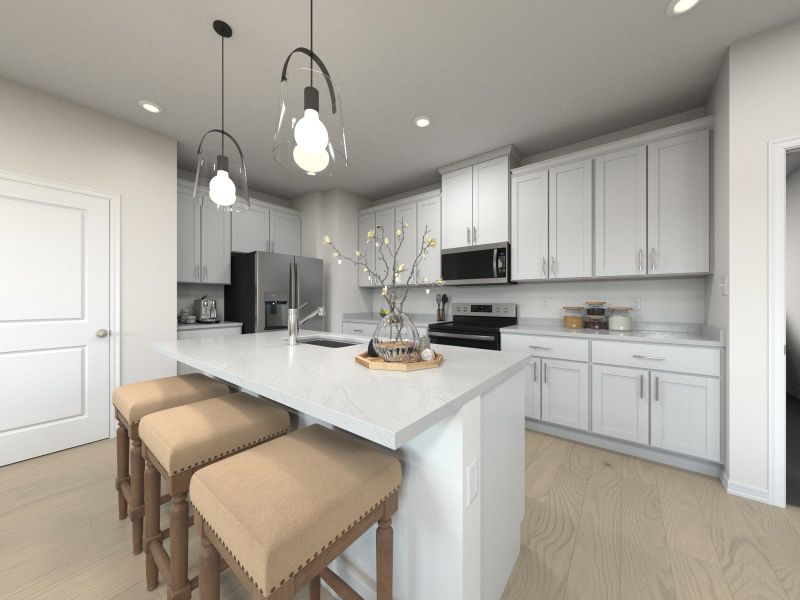 Skip takeout and prep dinner in the well-appointed kitchen.