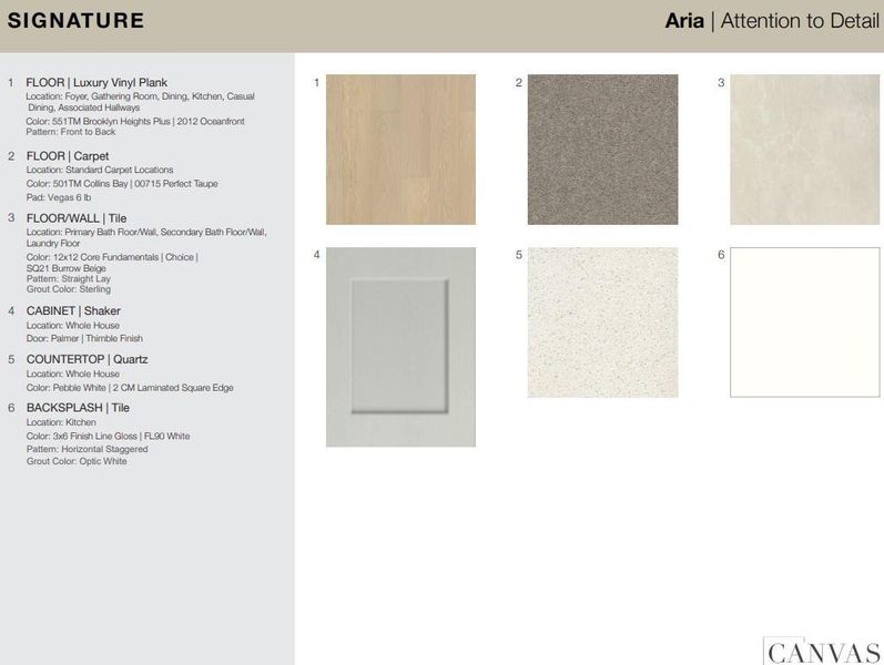 Design Selections. Home is under construction, selections subject to change.