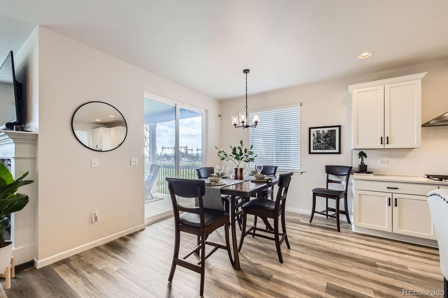Furnished interior view inside a new home in Haskins Station, Arvada (Image 7).