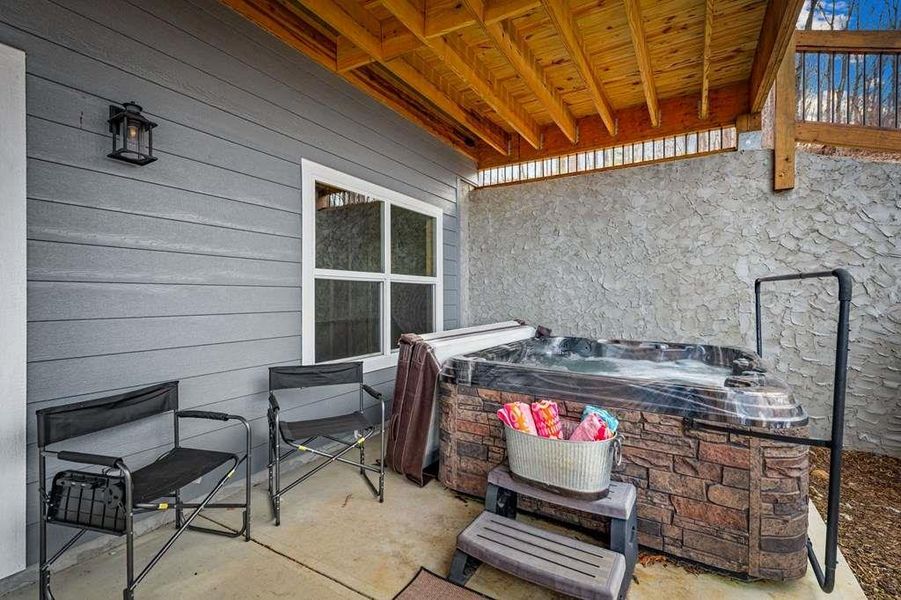 Exterior details and patio area of a home in , Talking Rock (Image 4).