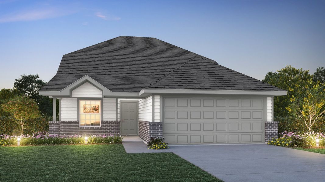 Representative exterior photo of a completed home built from the The Cortona by Legend Homes in Cinco Lakes, San Antonio, TX (Image 22).