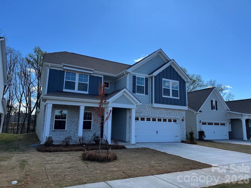 Front exterior of a new home in McFarland Estates, York, SC, highlighting curb appeal (Image 16).