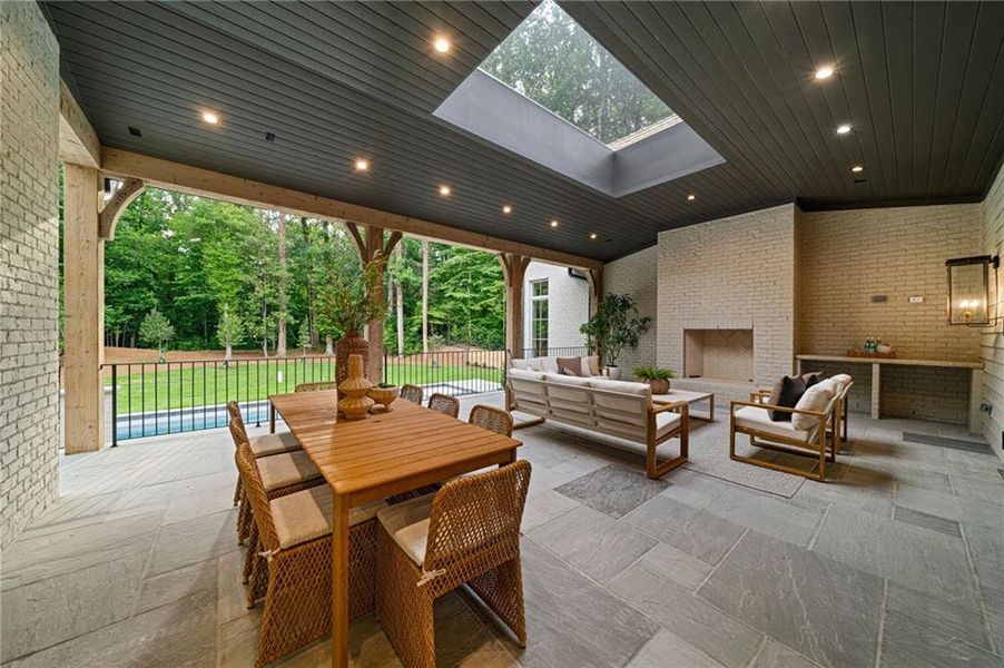 Exterior details and patio area of a home in , Atlanta (Image 28).