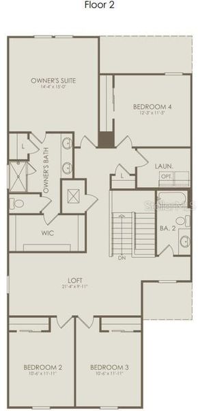 2D floor plan layout of this home in Hartford Terrace, Davenport, FL (Image 3).