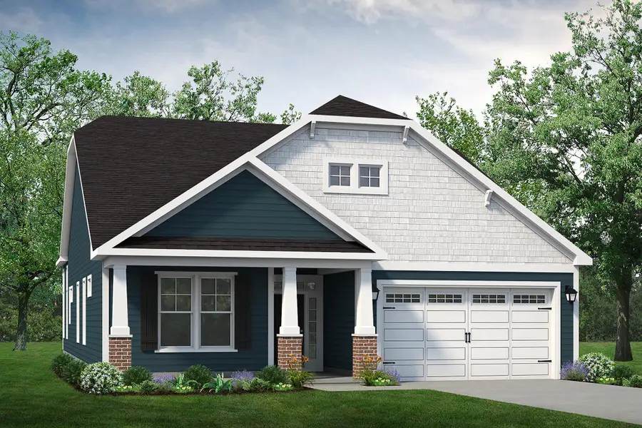 Representative exterior photo of a completed home built from the The Goldenrod by Chesapeake Homes in Waterbridge, Myrtle Beach, SC (Image 1). Representative exterior photo of a completed home built from the The Goldenrod by Chesapeake Homes in Waterbridge, Myrtle Beach, SC (Image 1).