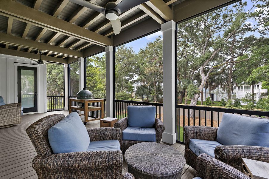 Exterior details and patio area of a home in , Isle Of Palms (Image 52). Exterior details and patio area of a home in , Isle Of Palms (Image 52).