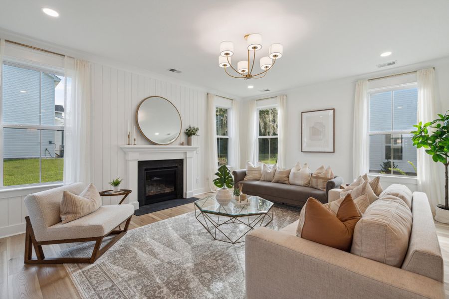 Furnished interior view inside a new home in Sweetgrass Station, Summerville (Image 17). Furnished interior view inside a new home in Sweetgrass Station, Summerville (Image 17).