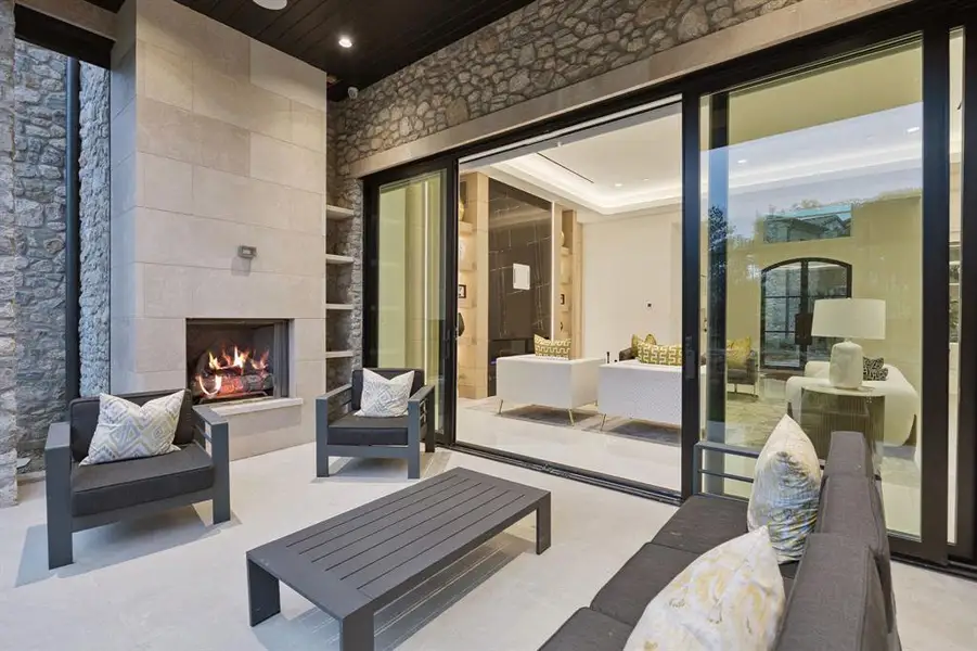 Exterior details and patio area of a home in , Westlake (Image 25).