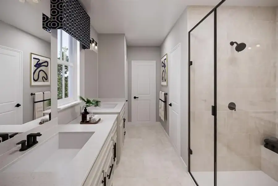Representative furnished interior of a home built from the Harrington Bay by Ryan Homes in Kelton, Charlotte (Image 11).