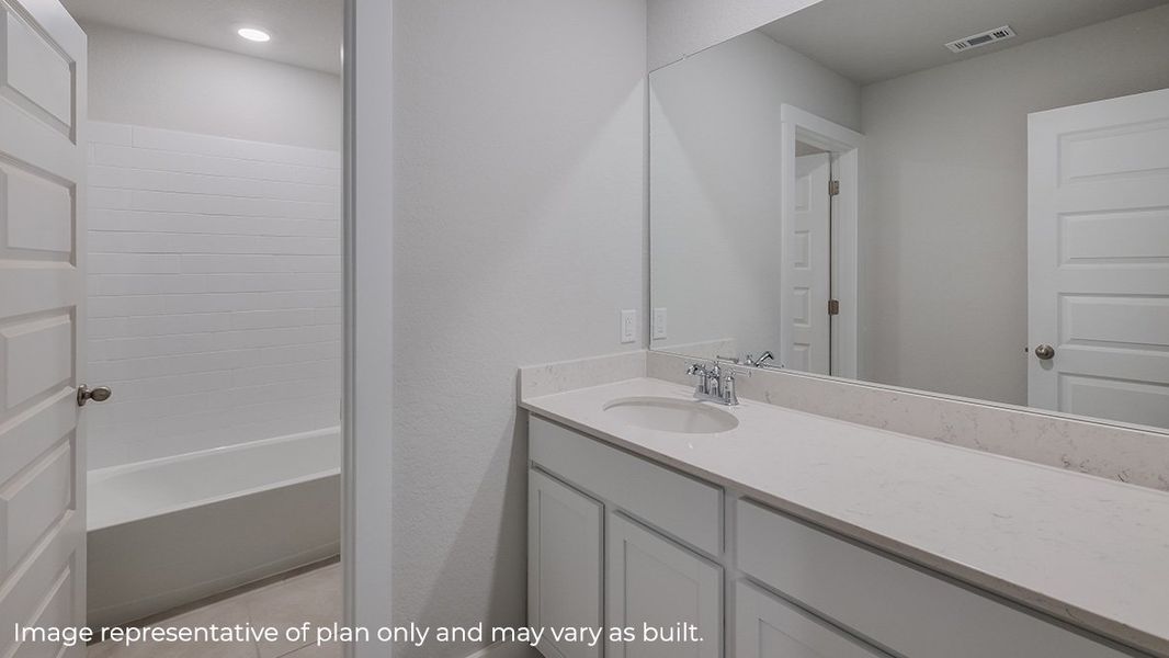 Representative furnished interior of a home built from the The Rosemont by D.R. Horton in Veranda, San Antonio (Image 11).