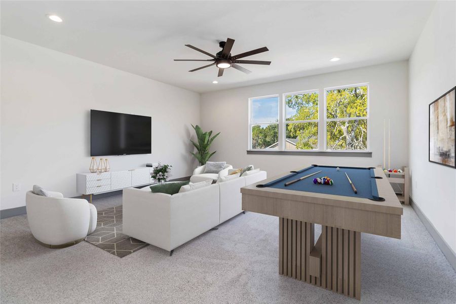 Loft/2nd living area with virtual staging