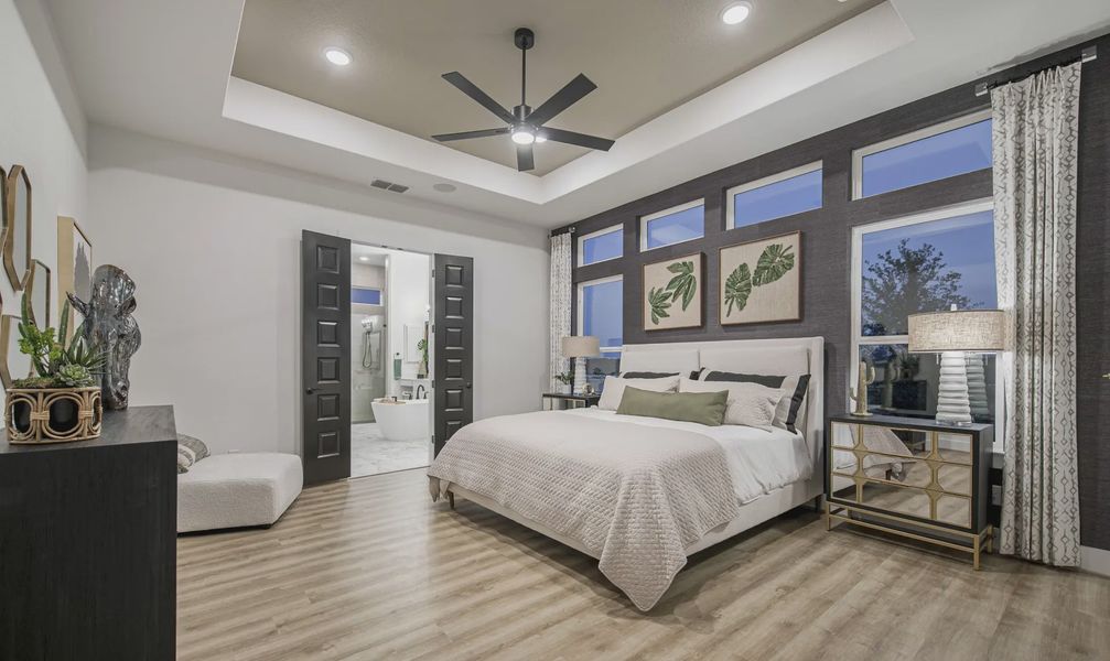 Representative furnished interior of a home built from the Adelaide by Chesmar Homes in Mesa Western, Cibolo (Image 10).