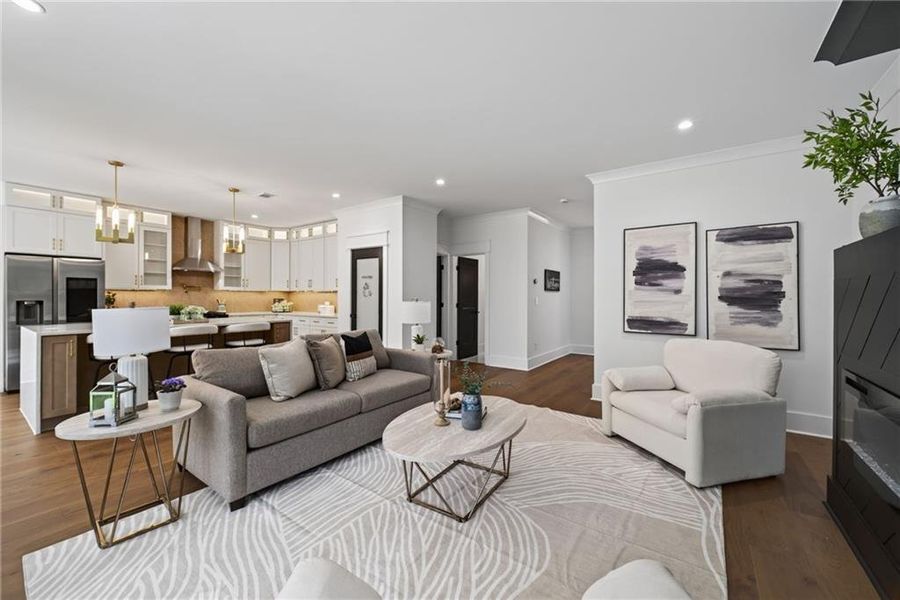 Furnished interior view inside a new home in , Hoschton (Image 7).