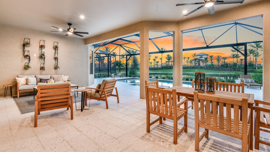 Representative furnished interior of a home built from the Pallazio by Taylor Morrison in Esplanade by the Islands, Naples (Image 4).