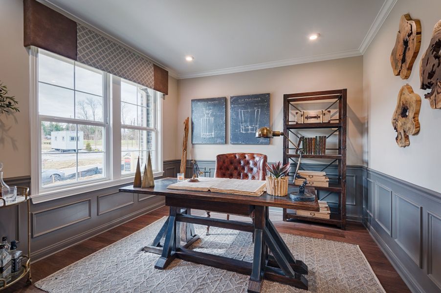 Furnished interior view inside a new home in The Estates and Meadows at Floyds Fork, Louisville (Image 23).