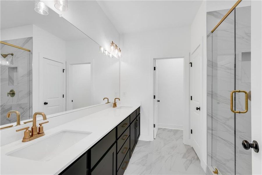Furnished interior view inside a new home in , Suwanee (Image 7).
