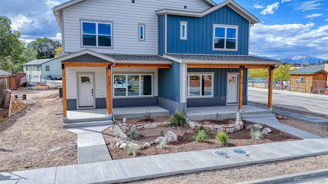 Gorgeous and low maintenance front entrance.