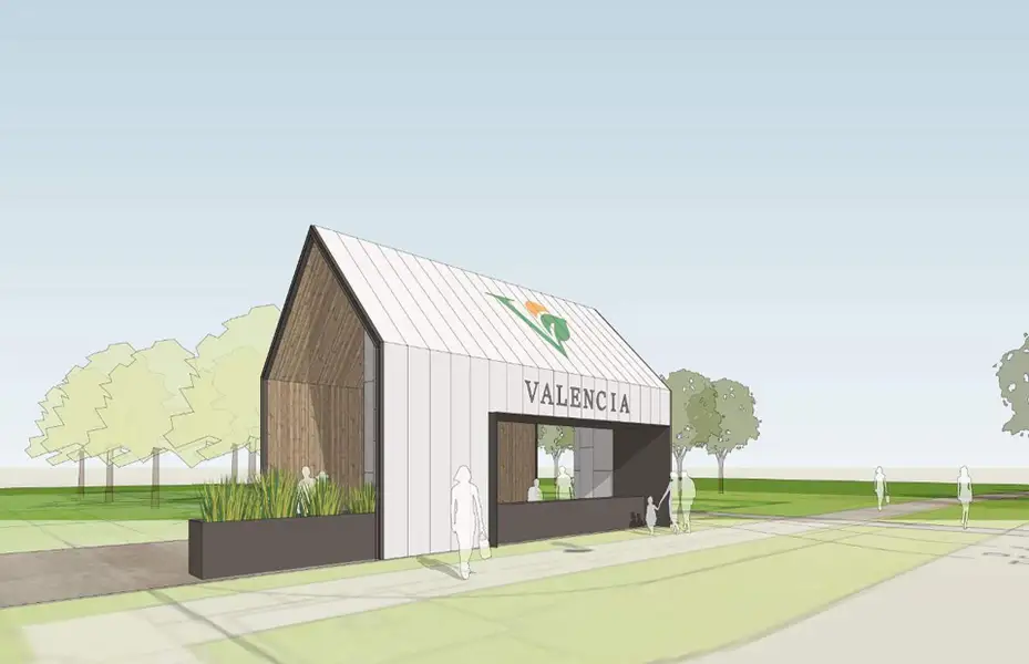 Exterior rendering of this home design in Valencia, Manvel, TX (Image 4).