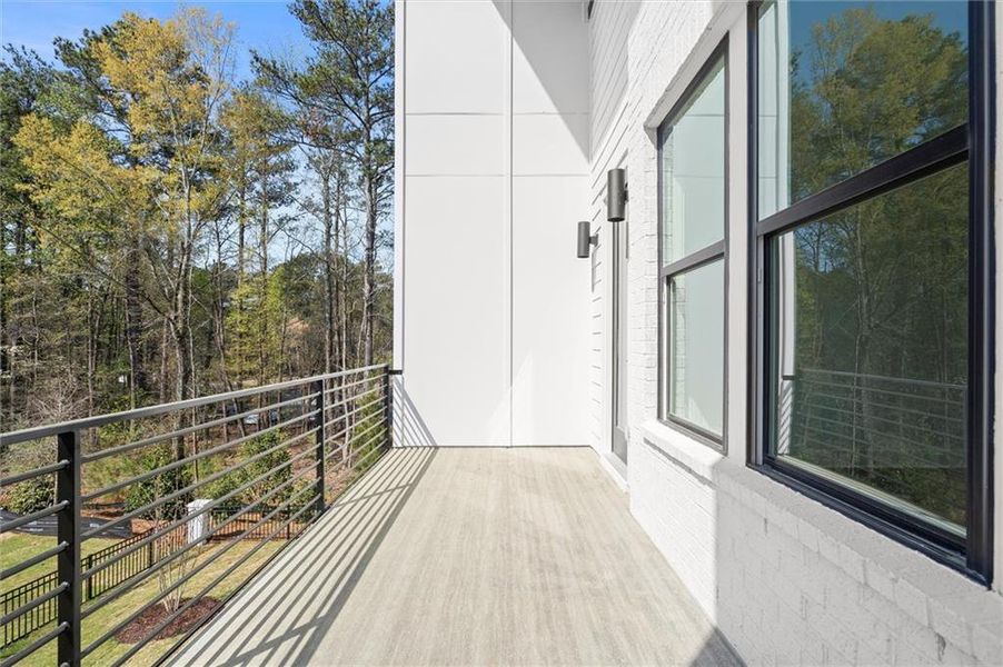 Exterior details and patio area of a home in The Gathering – Alpharetta, Alpharetta (Image 26).
