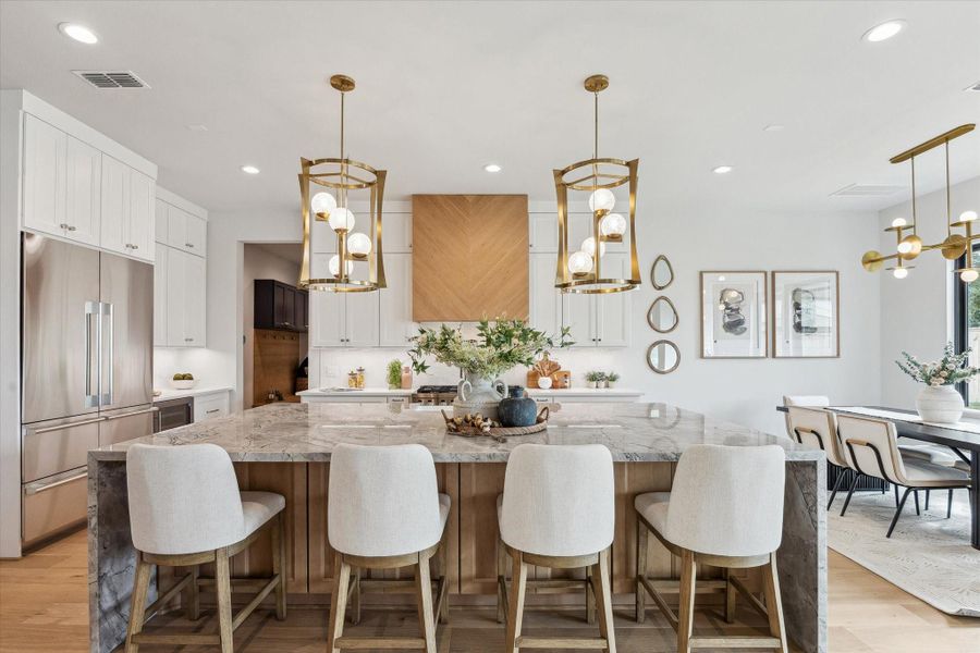 Modern, yet cozy kitchen.