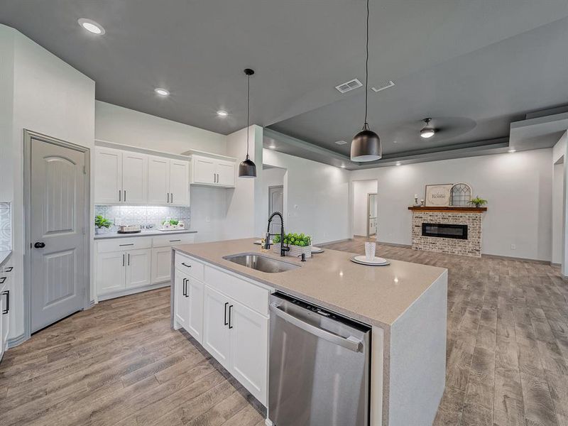 Furnished interior view inside a new home in , Celeste (Image 7).