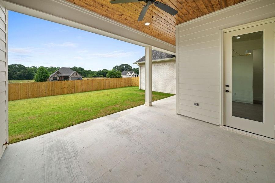 Exterior details and patio area of a home in , Tyler (Image 3).