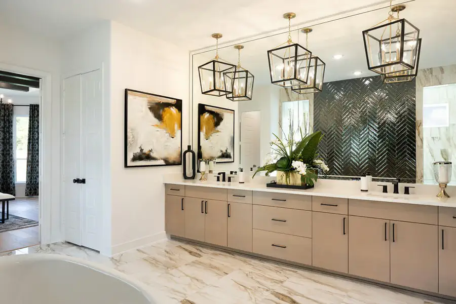 Representative furnished interior of a home built from the Sabine 3972 by J. Patrick Homes in Colton, Montgomery (Image 12).