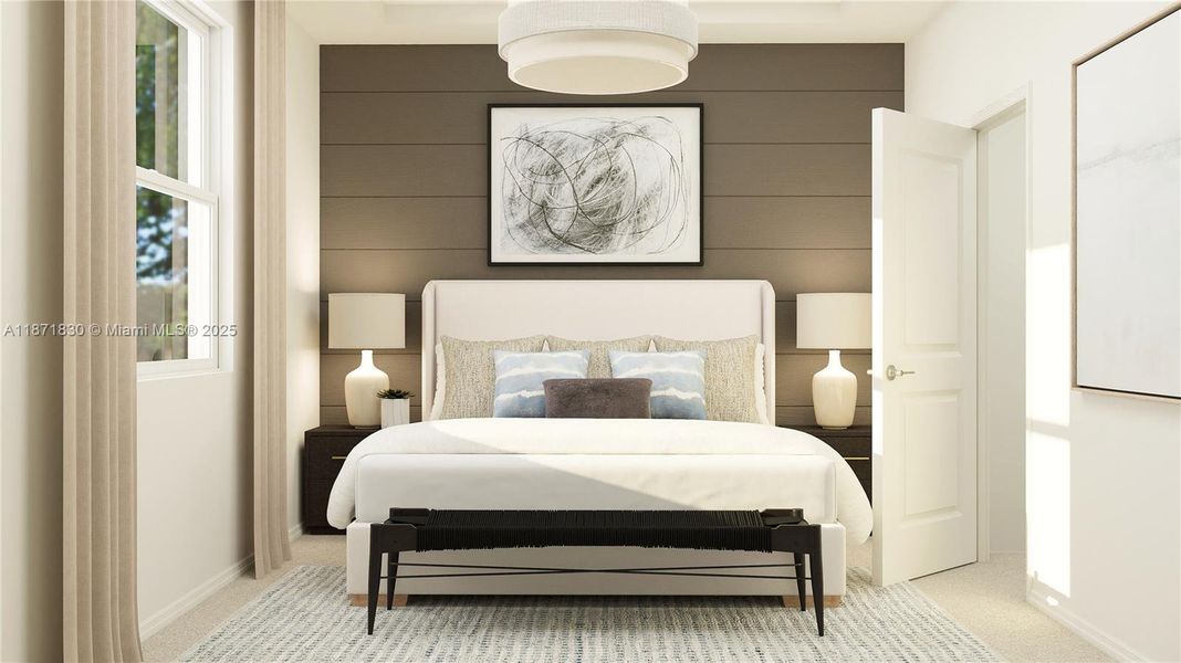 Furnished interior view inside a new home in Le Jardine, Florida City (Image 11).