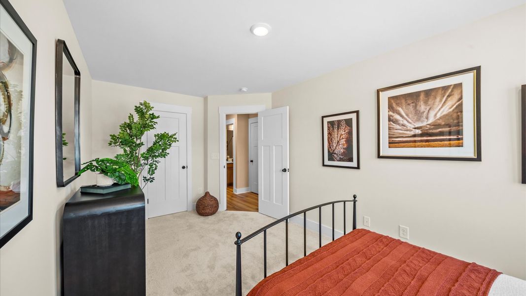 Representative furnished interior of a home built from the Corner Litchfield by DRB Homes in Gresham Station, Simpsonville (Image 15).