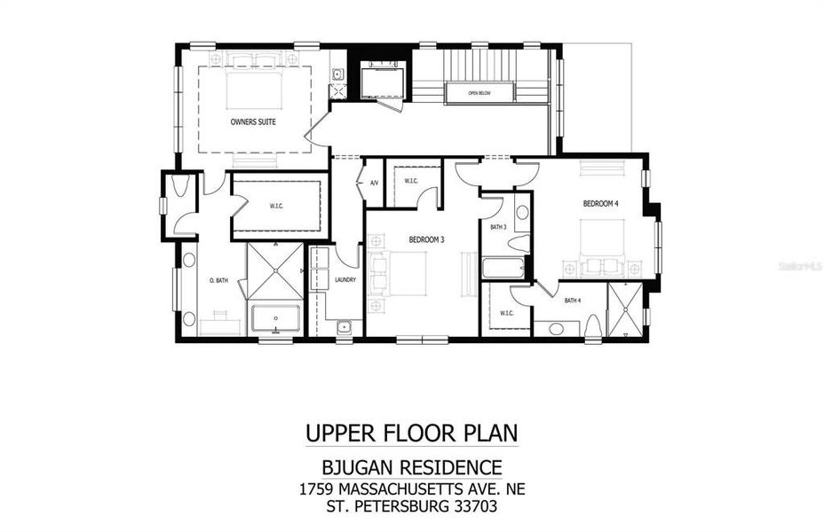 2D floor plan layout of this home in , St. Petersburg, FL (Image 3).