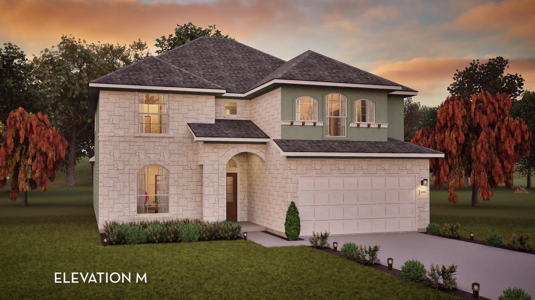 Representative exterior photo of a completed home built from the Snowmass by CastleRock Communities in Santa Rita Ranch, Liberty Hill, TX (Image 18).