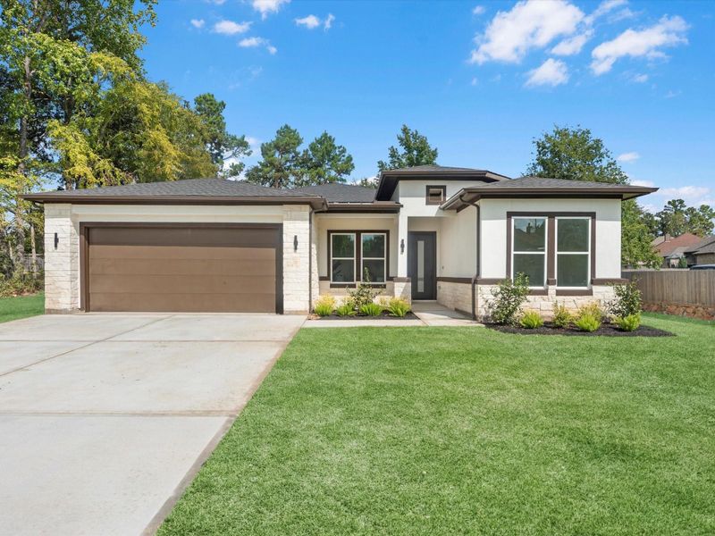 Front exterior of a new home in , Montgomery, TX, highlighting curb appeal (Image 31).