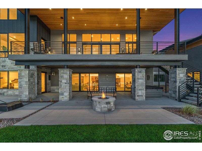 Lower Patio with Gas Firepit & Oversized Patio